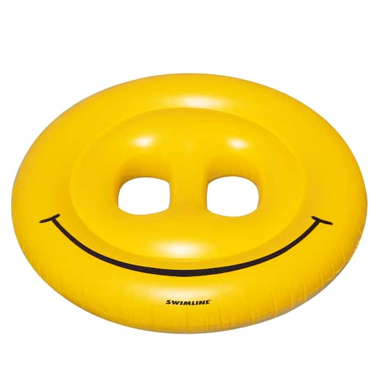 72&#x22; Inflatable Yellow Smiley Face 2-Person Raft